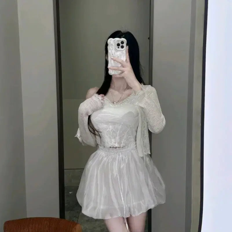 [BUNJANG] Imported Clothing Summer Sleeveless Cardigan Set / 수입의류 여름나시가디건세트  제이쁨 양산형 마지막최종가격