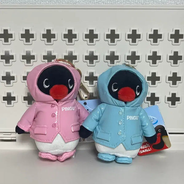 [BUNJANG] Pingu Raincoat Doll Keychain Set / 우비 핑구 인형 키링 세트