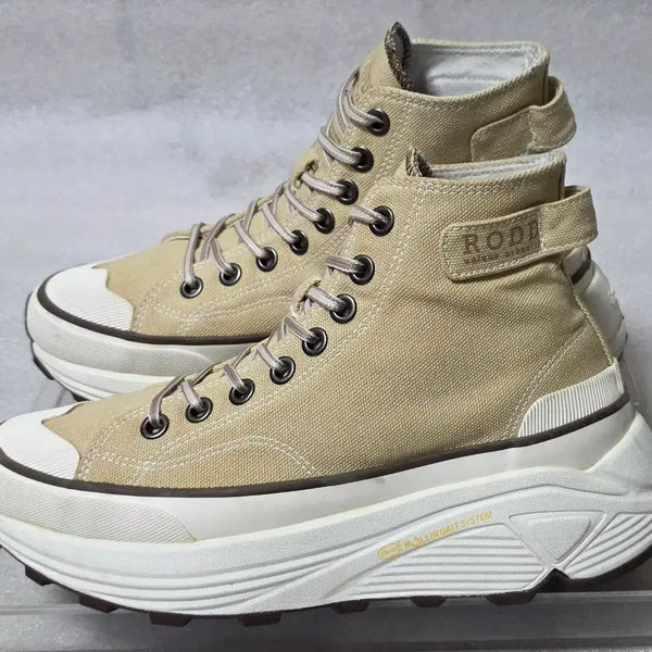 [BUNJANG] RODD Abler Rolling High-Top Sneakers Beige Vibram / 로드 RODD 에이블러 롤링 하이탑 스니커즈 비브람 공용 250~255