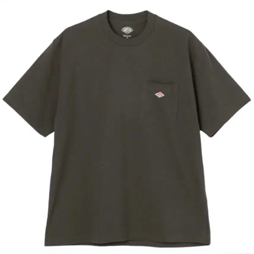 [BUNJANG] DanTON Plain Short Sleeve Pocket T-Shirt Coal Grey / 단톤 플레인 숏슬리브 포켓 티셔츠 콜 그레이