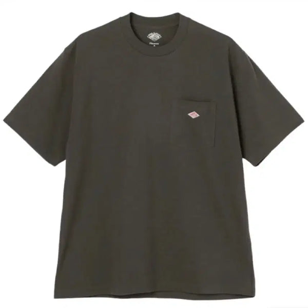 [BUNJANG] DanTON Plain Short Sleeve Pocket T-Shirt Coal Grey / 단톤 플레인 숏슬리브 포켓 티셔츠 콜 그레이