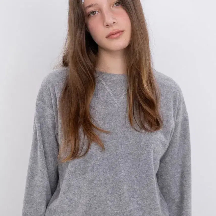 [BUNJANG] VIA PLAIN Terry Sweatshirt Gray / 비아플레인 테리스웻셔츠 VIA TERRY SWEAT SHIRT GRAY