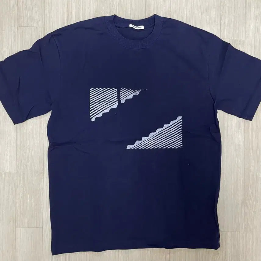 [BUNJANG] Birthday Suit Printing Short Sleeve T-shirt Navy L / 벌스데이수트 프린팅 반팔 네이비 L