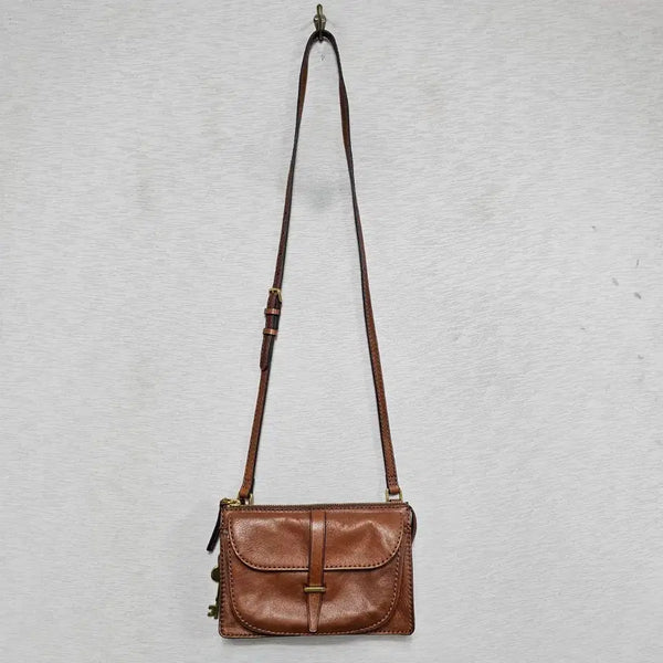 [BUNJANG] Fossil Genuine Leather Crossbody Bag Brown / Fossil 소가죽 크로스백 브라운ㅡ0115