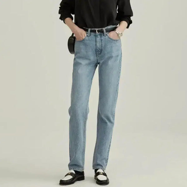 [BUNJANG] Dunst Essential Straight Jeans Light Blue / 던스트 에센셜 스트레이트진 라이트블루