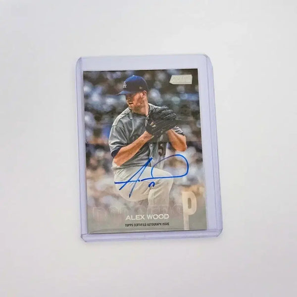 [BUNJANG] Alex Wood Autographed Baseball Card 2018 Topps Stadium Club / MLB 알렉스 우드 오토(친필 싸인카드)