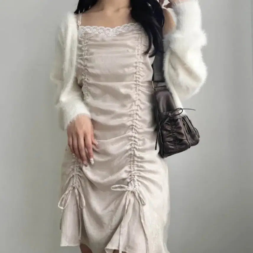 [BUNJANG] NICECLUB Paisley Shirring Sleeveless Dress with Lace Embroidery / 페이즐리 셔링 나시 원피스 나이스클럽 레이스 자수