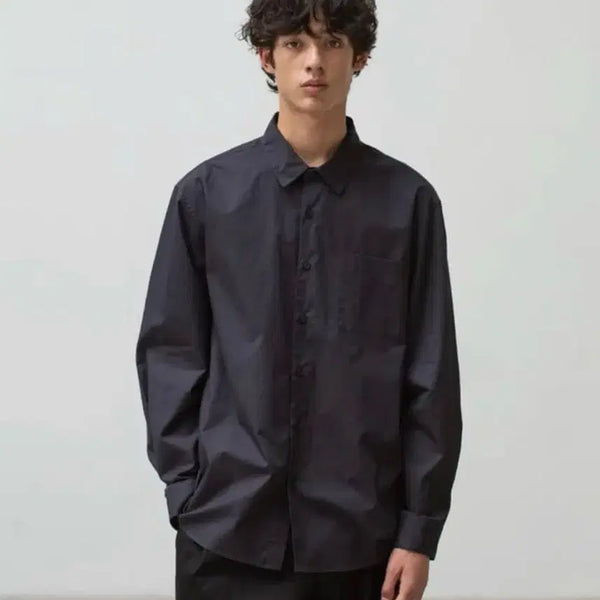 [BUNJANG] Another Office Downtown Shirt Ink Navy / 어나더오피스 down town shirt ink navy