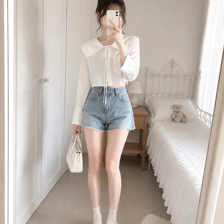 [BUNJANG] Zara Sailor Cape Blouse XS / 자라 세일러 세라 케이프 블라우스 xs 크롭