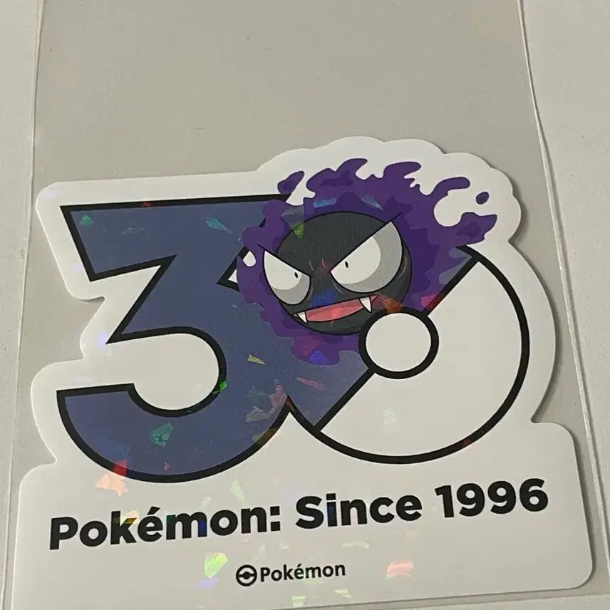 [BUNJANG] Pokemon Gengar 30th Anniversary Hologram Sticker / 포켓몬 고오스 30주년 스티커