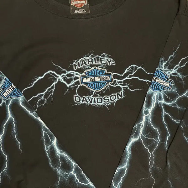 [BUNJANG] Harley-Davidson Lightning Long Sleeve T-Shirt / [L]할리데이비슨 라이트닝 롱슬리브 할리 롱슬리브 에센스룸 빈티지