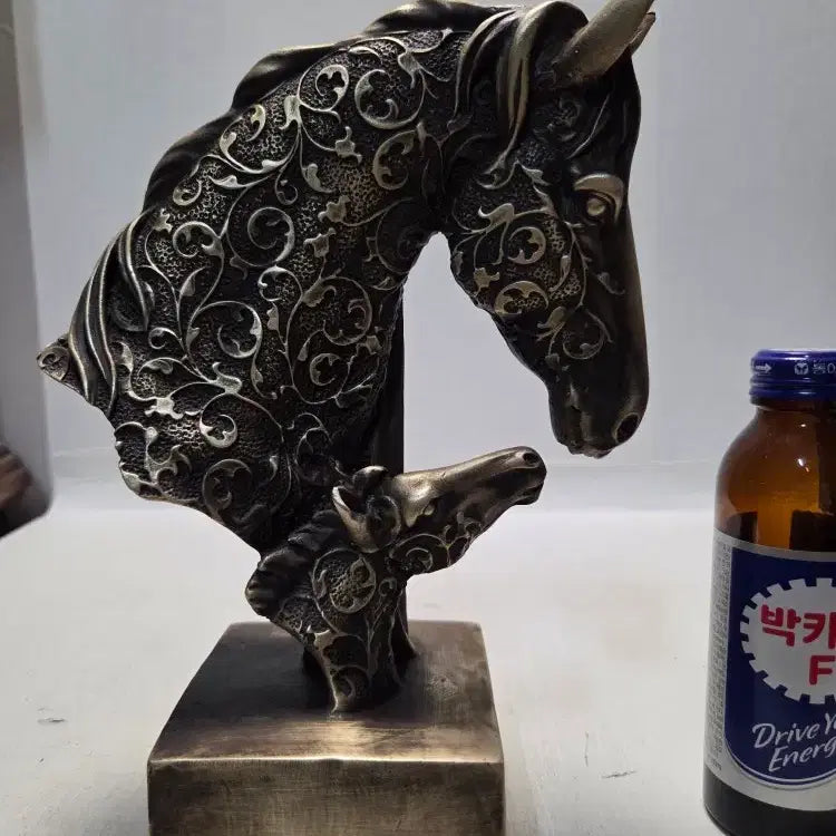 [BUNJANG] Brass Twin Horse Sculpture 23cm / 황동 쌍마 브론즈 높이23cm 무게1.8kg 할인중