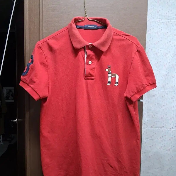 [BUNJANG] Hazzys Polo T-Shirt Red / 헤지스 카라티셔츠 레드(100)
