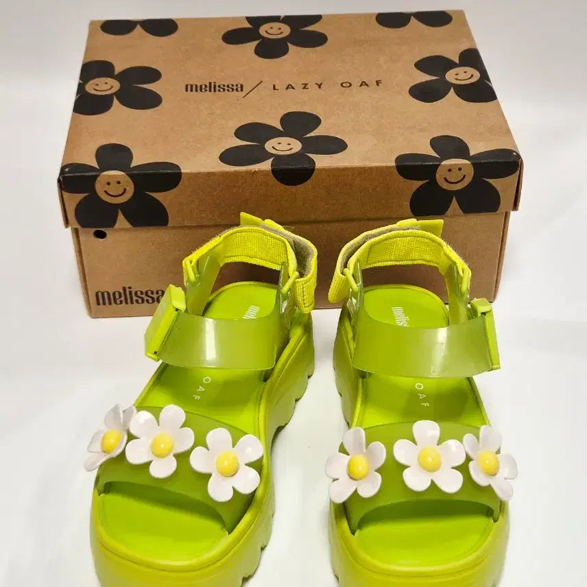 [BUNJANG] Melissa X Lazy Oaf Kickoff Platform Sandals (US 5) / 멜리사 X 레이지 오프 콜라보 킥오프 플랫폼 샌들 (USA5사이즈)