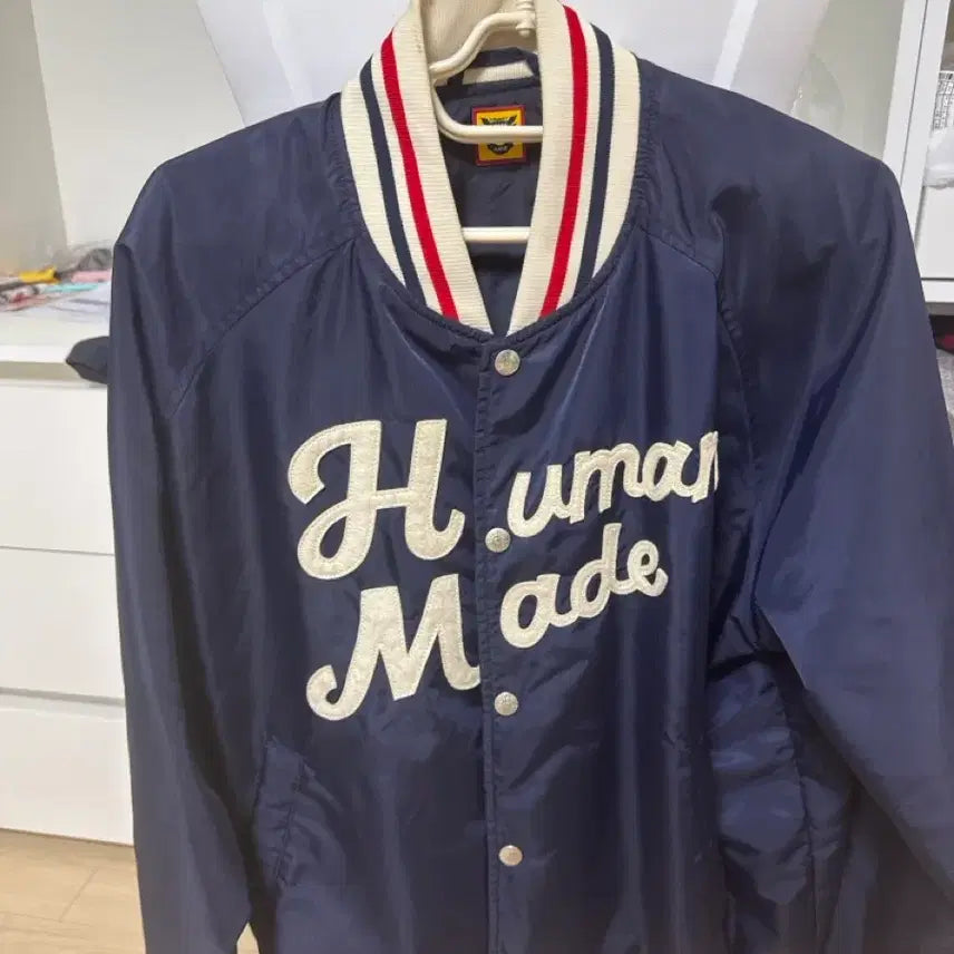 [BUNJANG] Human Made Nylon Stadium Jacket Navy L / 휴먼메이드 나일론 스타디움 자켓 네이비 L사이즈