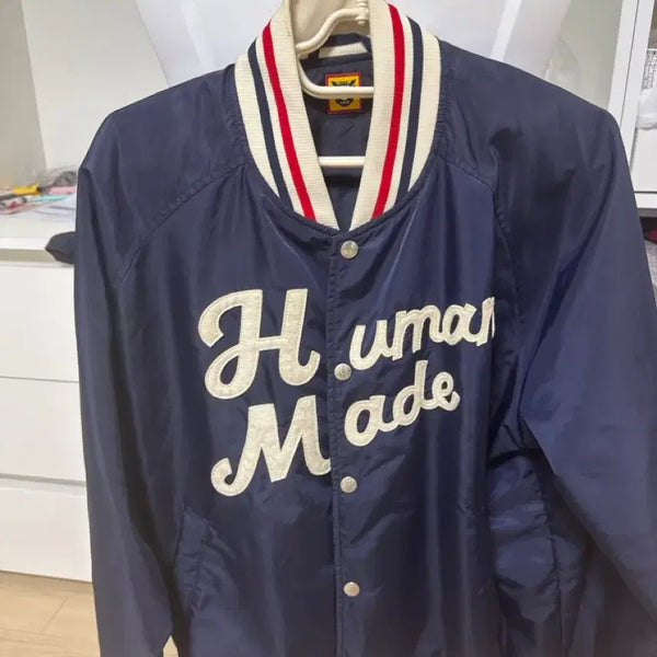 [BUNJANG] Human Made Nylon Stadium Jacket Navy L / 휴먼메이드 나일론 스타디움 자켓 네이비 L사이즈