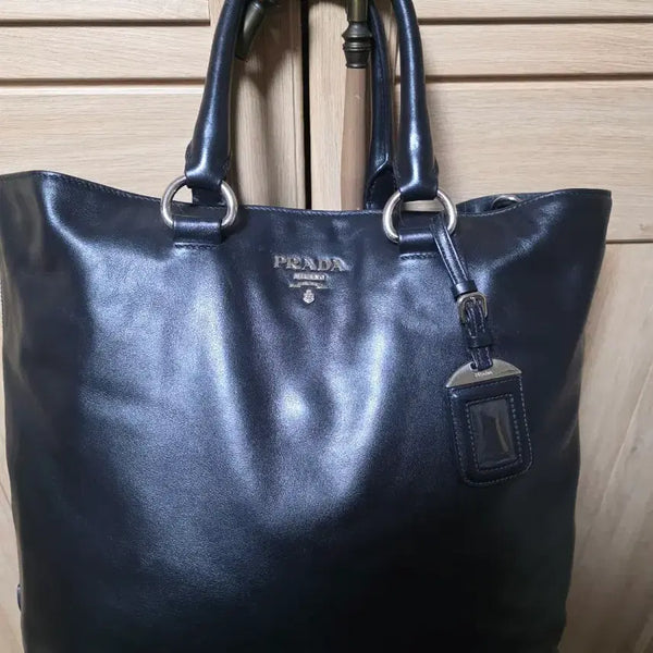 [BUNJANG] Prada Leather Shoulder Bag Black / 프라다 가죽 숄더백 블랙