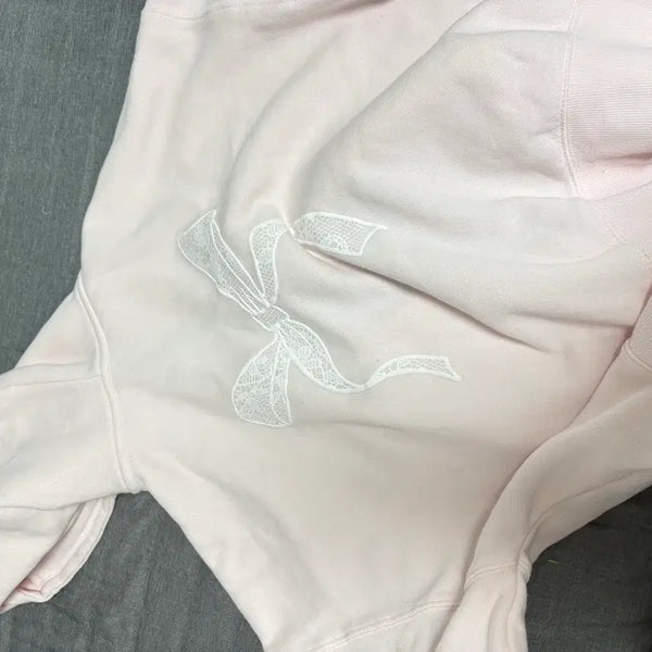 [BUNJANG] W.Management Ribbon Cherry Balletcore Hoodie / W.Management 더블유매니지먼트 후드 리본 체리 발레코어