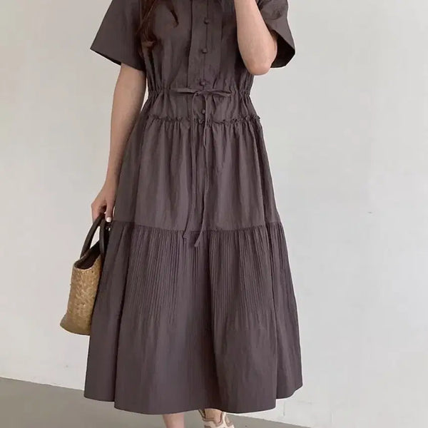 [BUNJANG] Summer Pleated Long Dress / 바스락 여름 플리츠 롱 원피스