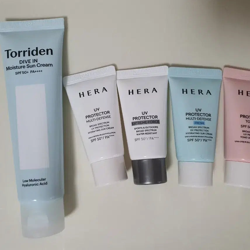 [BUNJANG] Torriden Dive-In Moisture Sun Cream + Hera Sun Cream (15ml x 4 types) / 토리든 다이브인 모이스처 선크림 + 헤라 선크림 15ml 4종
