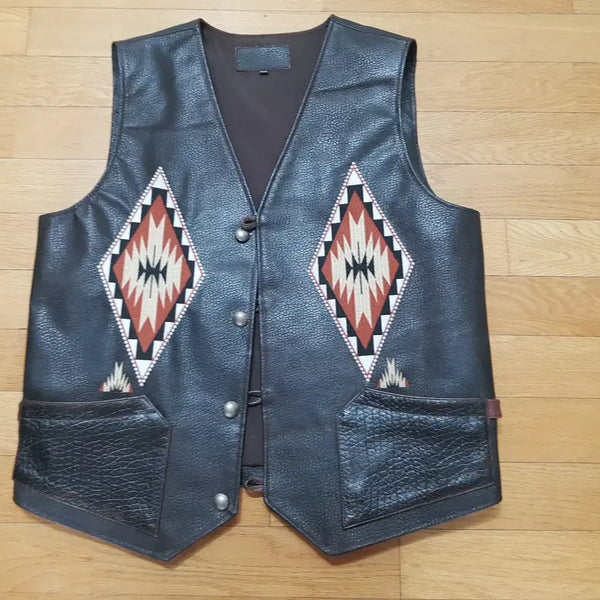 [BUNJANG] Cowhide Navajo Vest 3XL / 소가죽나바호조끼3xl