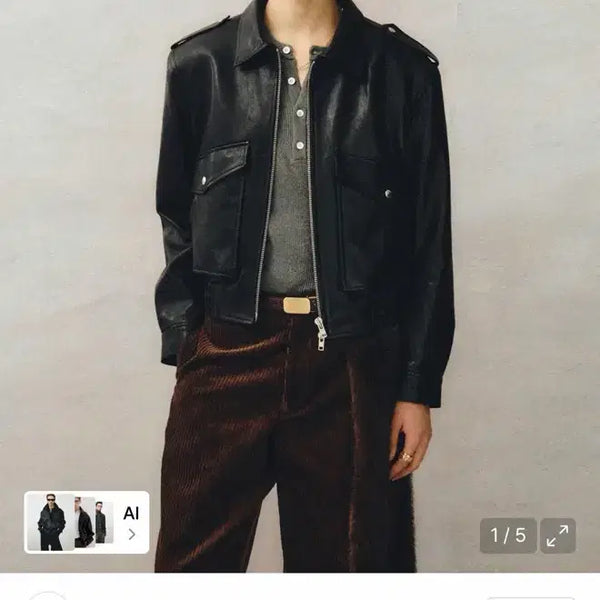 [BUNJANG] Noir Rams Vegetable A-2 Blouson Jacket Lambskin Size 48 / 노이어 램스 베지터블 A-2 블루종 자켓 48 양가죽