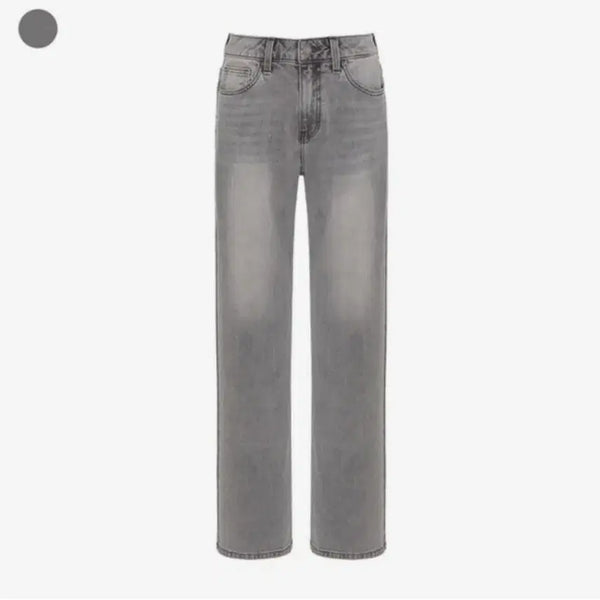 [BUNJANG] Wide Fit Denim Pants - Grey / 와이드 데님 팬츠 그레이