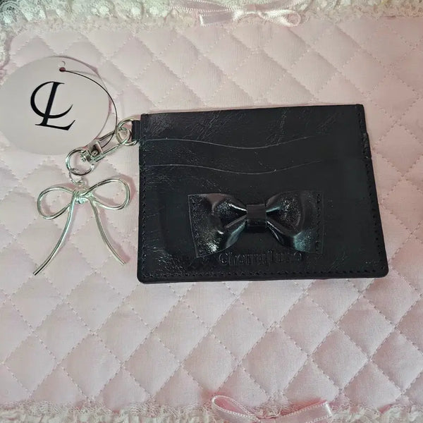 [BUNJANG] Cherry Moon Card Holder Black Calfskin / 체리룬 카드지갑 블랙