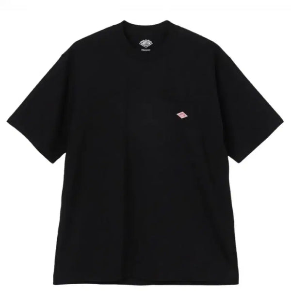 [BUNJANG] DANTON Plain Short Sleeve Pocket T-Shirt Black / 단톤 플레인 숏슬리브 포켓 반팔 티셔츠 블랙 [L]