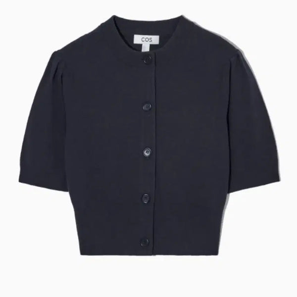 [BUNJANG] COS Cropped Short Sleeve Cardigan Blue / cos 코스 크롭 쇼트 슬리브 가디건 (품번1151936002)