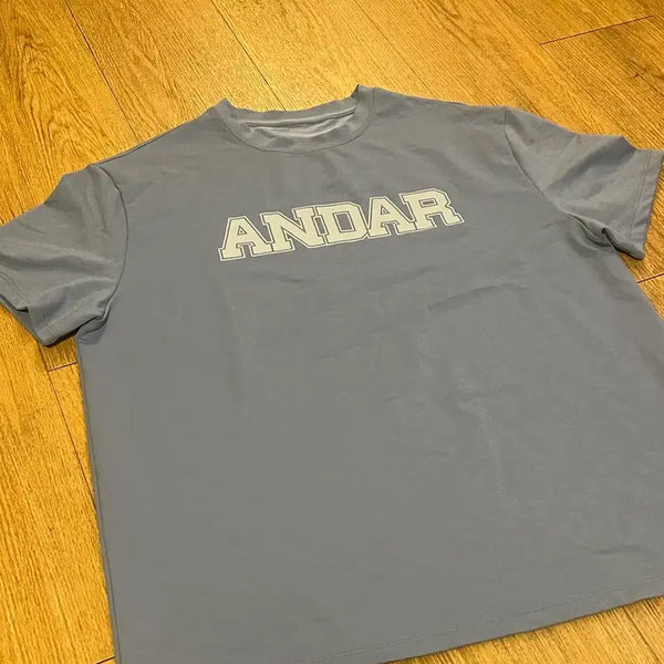 [BUNJANG] Andar Short Sleeve T-Shirt Blue / 안다르 반팔 티셔츠 블루