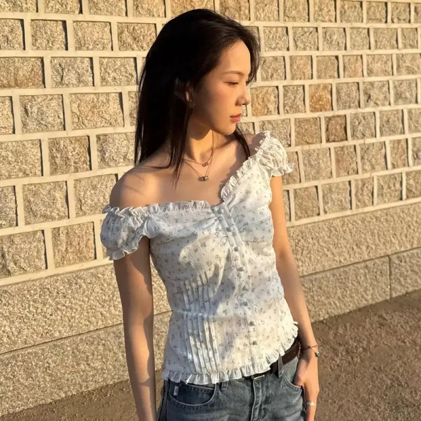 [BUNJANG] LotsYou Ella Blouse (Ivory) / 라츠유 엘라 블라우스(ivory) 새상품