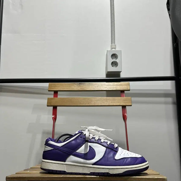 [BUNJANG] Nike Dunk Low Purple White Men's Sneakers / 270) 나이키 운동화 남성 남자 신발 덩크 로우 퍼플 화이트