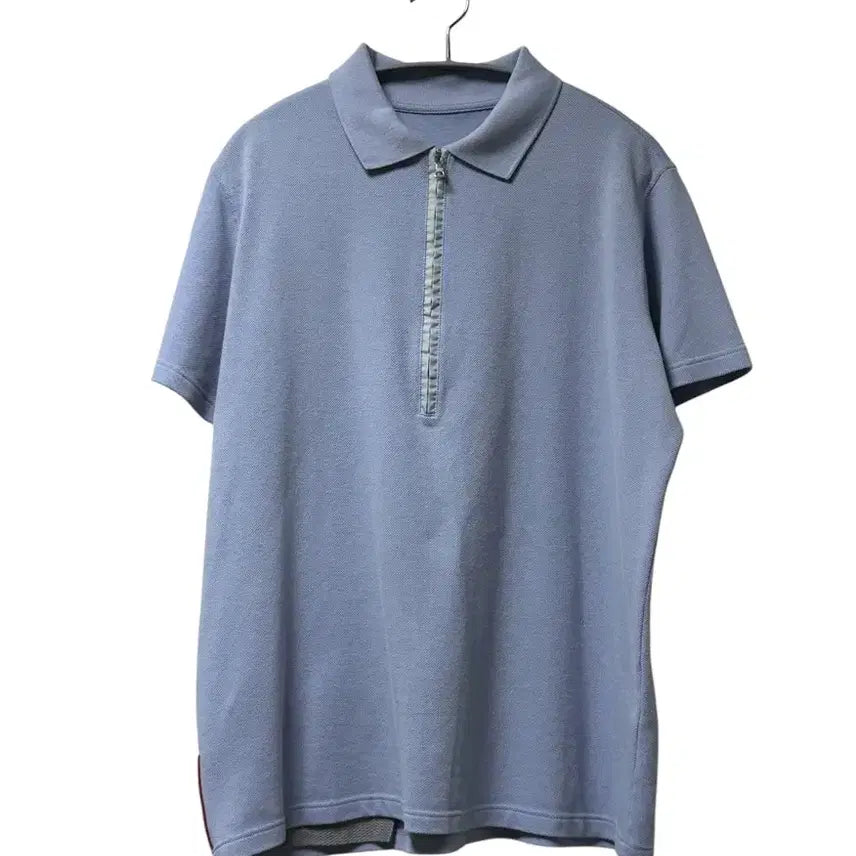 [BUNJANG] Prada Sport Back Pocket Half Zip Polo T-Shirt / 프라다 스포츠 백포켓 하프 집업 카라티 M