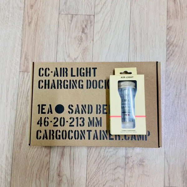[BUNJANG] Cargo Container Air Lite Charging Dock + 1 Air Lite (Beige) / 새상품) 카고컨테이너 에어라이트 차징독 + 에어라이트 1개 베이지