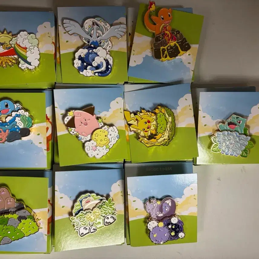 [BUNJANG] Lee Sang Toast Pokemon Badge Full Set / 이삭토스트 포켓몬 뱃지 풀세트