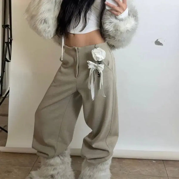 [BUNJANG] Basic Knit Wide Pants Beige / 나체 베이직 니트 와이드 팬츠 베이지