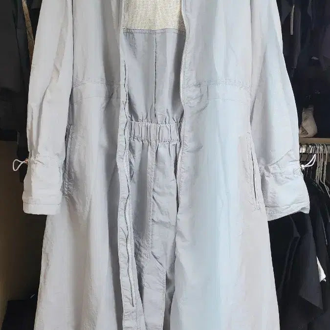 [BUNJANG] Long Windbreaker Jacket for Spring/Fall / 봄가을 롱 바람막이점퍼