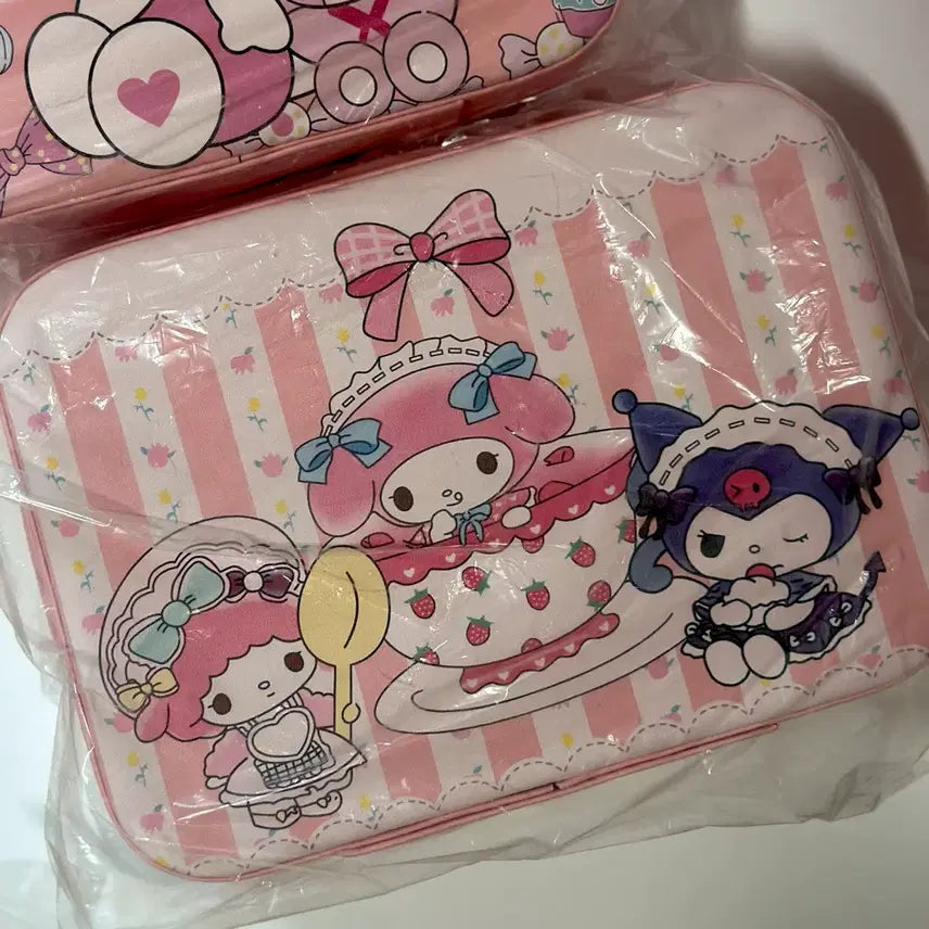 [BUNJANG] Sanrio My Melody Kuromi Makeup Box Cosmetic Pouch / 산리오 마이멜로디 쿠로미 메이크업박스/화장품파우치