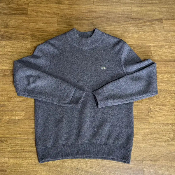 [BUNJANG] Lacoste Pullover Knit Sweater Size 4 (100) Charcoal Grey / 라코스테 풀오버 4사이즈(100) 차콜그레이