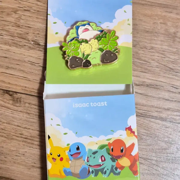 [BUNJANG] Isak Toast Snorlax Pokemon Metal Badge / 이삭토스트 포켓몬 뱃지 잠만보