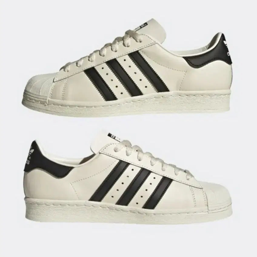 [BUNJANG] Adidas Superstar 82 White Black Sneakers / 아디다스 슈퍼스타 82 화이트 블랙