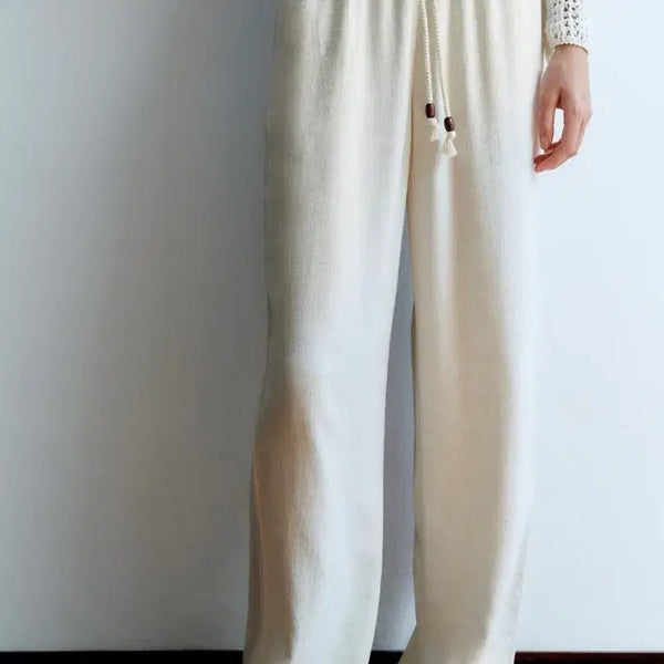 [BUNJANG] Zara Elastic Waist Wide Pants (Brown, XS) / 자라 엘라스틱 웨이스트 와이드 팬츠