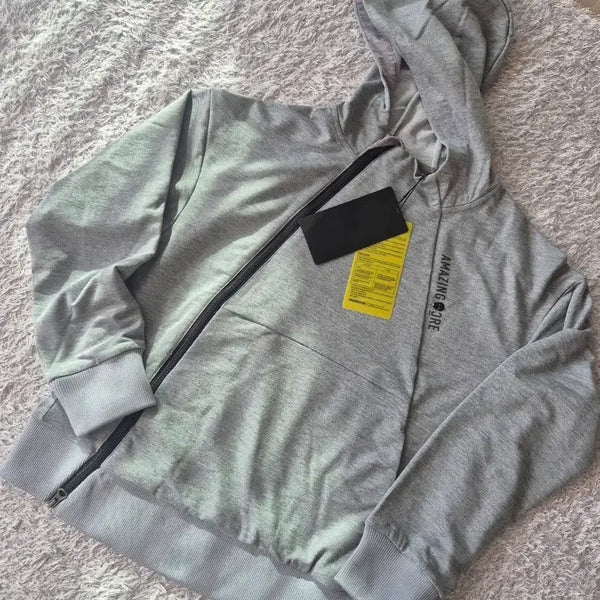 [BUNJANG] Amazingcree Women's Zip-Up Sweatshirt (Gray) / 새상품)어메이징크리여성집업맨투맨 골프집업맨투맨