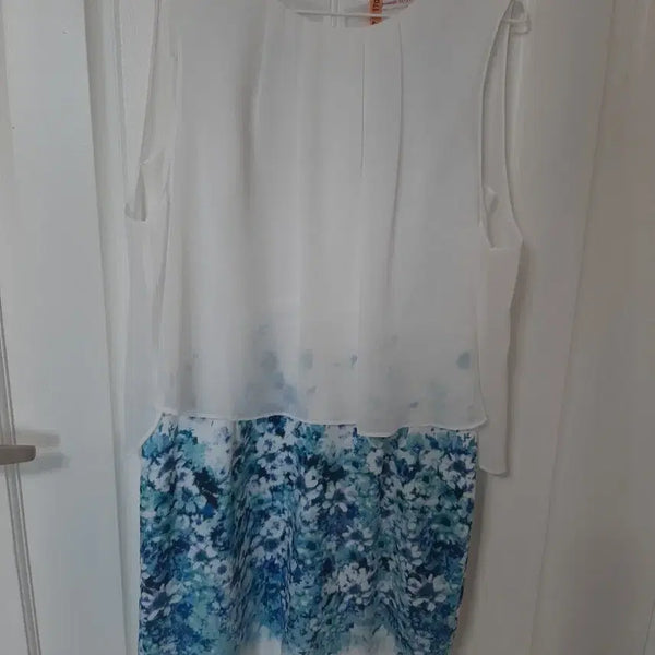 [BUNJANG] SOUP White Floral Pattern Dress (Size 55) / SOUP 화이트 플로럴 패턴 원피스(55)드라이완료