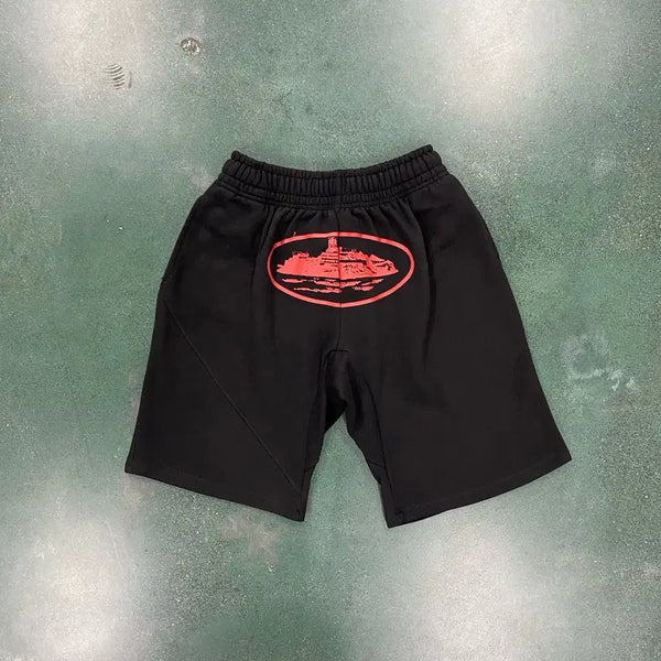 [BUNJANG] CORTESZ Alcatraz Shorts Black/Red / 코르테이즈 알카트라즈 쇼츠 블랙/레드