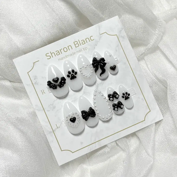 [BUNJANG] S White Angel Core Nail Tips - 15 Shapes Available / S화이트 엔젤코어 네일팁 / 15종 쉐입