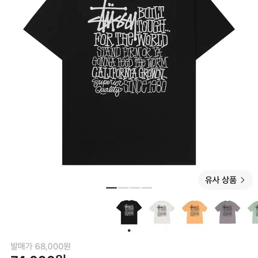 [BUNJANG] Stussy California Grown T-Shirt / 스투시 캘리포니아 그로운 티셔츠