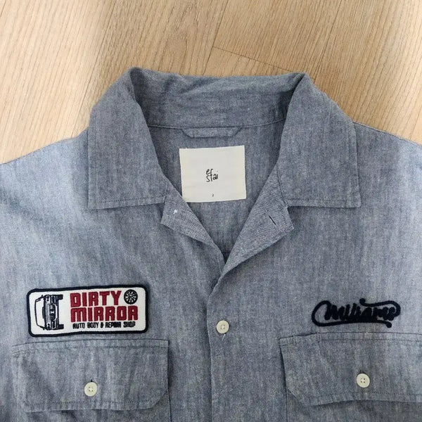 [BUNJANG] ESP I WORK Short Sleeve Shirt Size 2 / 에스파이 워크 반팔셔츠 2사이즈 판매