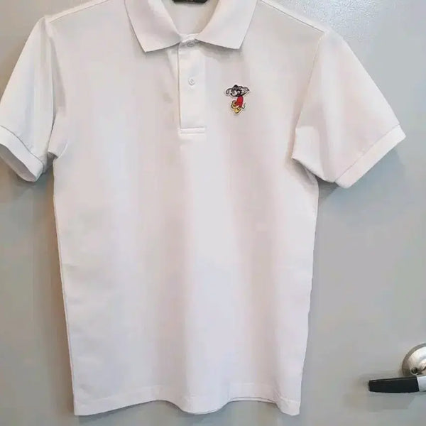 [BUNJANG] Daks Golf Short Sleeve T-Shirt White Mickey Mouse Collaboration / 닥스 골프 반팔 티셔츠 판매합니다.가단48-49/기장64정도) 남녀공